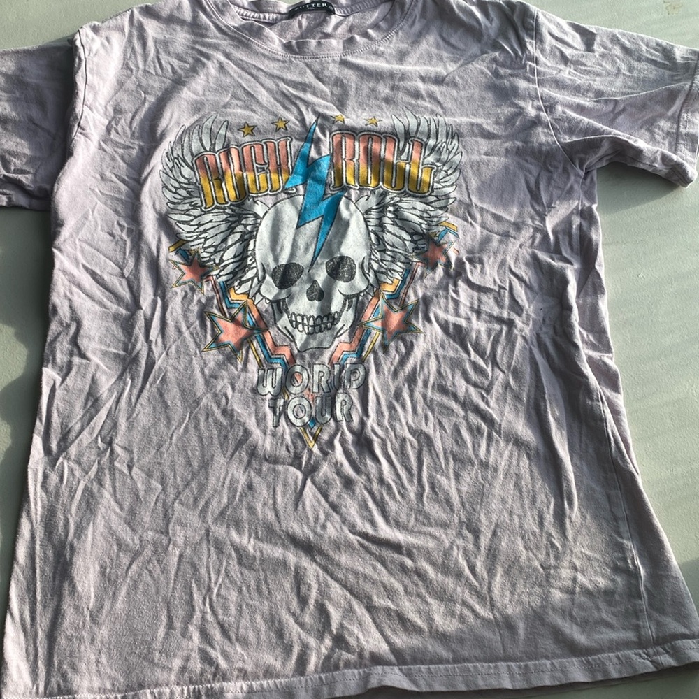 Lavender color graphic tee